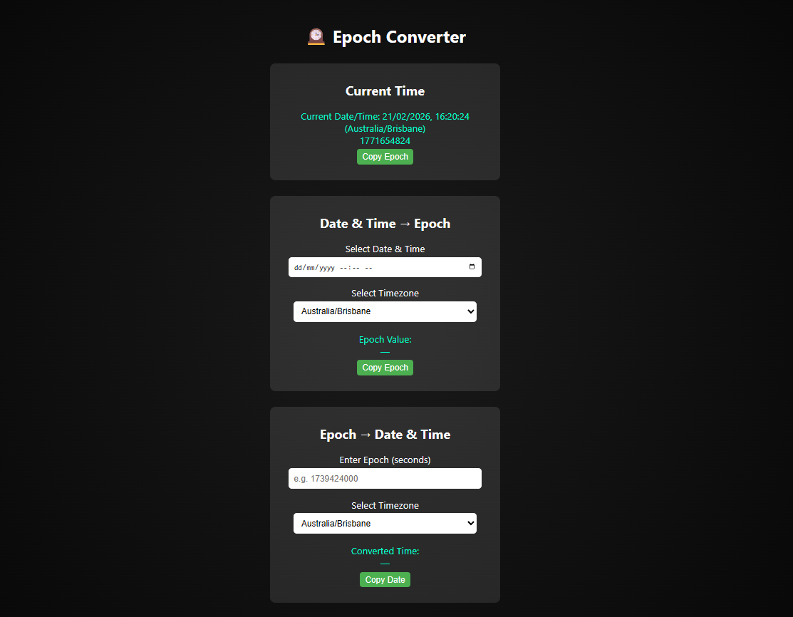 Epoch Converter